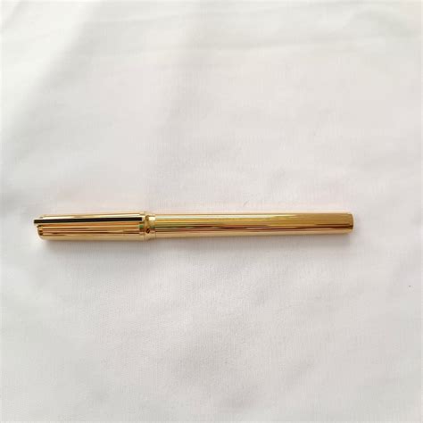 S.T. Dupont Montparnasse fountain pen gold plated guilloche 18kt gold ...