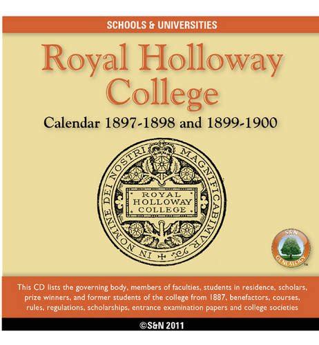 Buy London, Royal Holloway College - Calendar 1897-98 and 1899-1900 ...