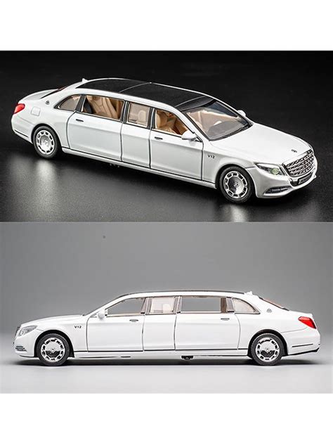Mercedes Benz Maybach S600 Limousine Metal Model Diecast Car - White ...