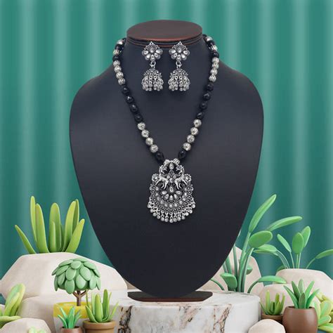Wholesale Oxidized Necklaces | Silver Oxidised Jewellery Set