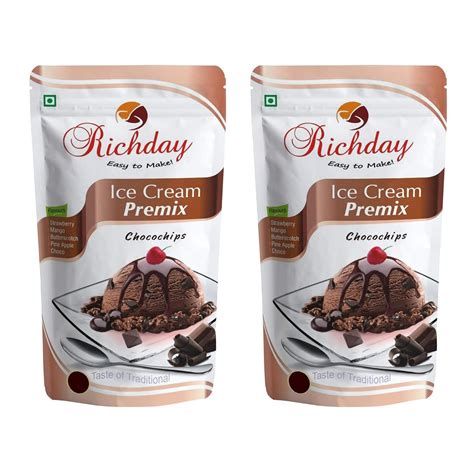 Richday Instant Chocolate Flavour Ice Cream Premix Powder Packet, Easy ...