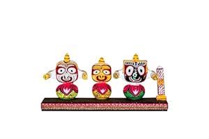 Buy EELIKA Lord Jagannath Idol Murti Wooden for Home | Puja |Car ...