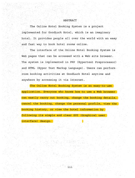 Online hotel booking system - c;4' .ABSTRACT The Online Hotel Booking ...