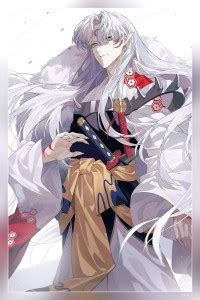 Inuyasha Sesshomaru Lan Ge Zi Single Long Hair Tall Matte Finish Poster ...