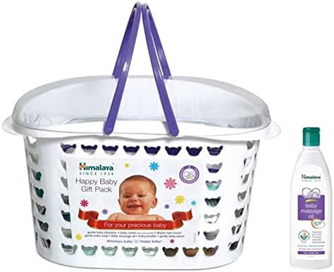 Himalaya Baby Gift Pack Basket,Pack of 1 Set,White & Himalaya Baby ...