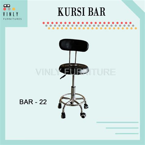 Jual Kursi Bar / Bar Stool / Kursi Cafe Hidrolik Vinly / BAR-22 - Kota ...