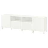 BESTÅ TV bench with doors and drawers, white/Lappviken/Stubbarp white ...