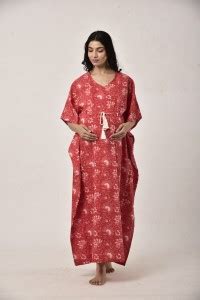 Ikk Kudi by Seerat Floral Print Pure Cotton Women Kaftan - Buy Ikk Kudi ...