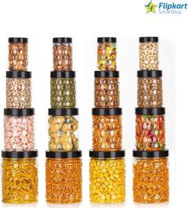 Flipkart SmartBuy Plastic Grocery Container - 1200 ml, 650 ml, 350 ml ...