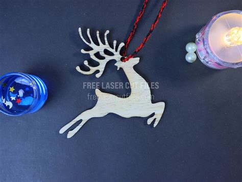 Reindeer Laser-Cut Christmas Ornament — Free Tree Decor — Free Laser ...