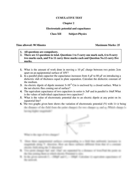 SOLUTION: Cumulative test 2 physics - Studypool