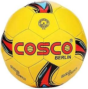Buy Cosco Polyvinyl Chloride (PVC) Berlin(Yellow) Football, Size 5 ...