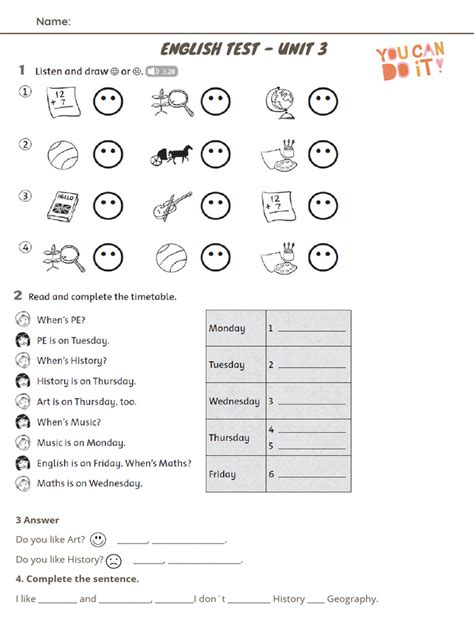 Image result for English Unit 3 Test
