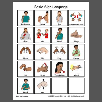 Image result for American Sign Language Basic Signs