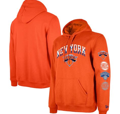 New York Knicks NBA official hoodie Orange – Classic Authentics