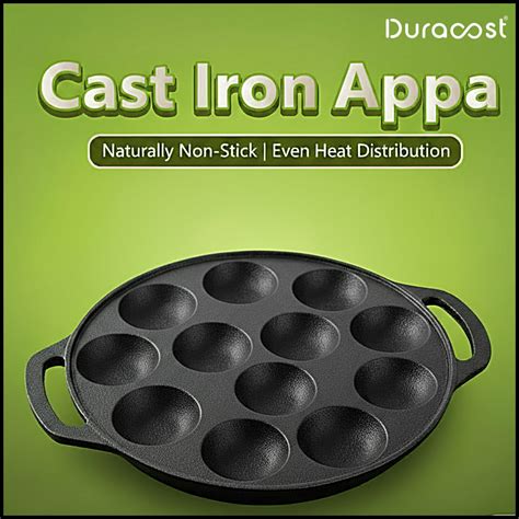 DuraCast® Cast Iron Appe / Paniyaram Maker – 7-Pit & 12-Pit | Traditio ...