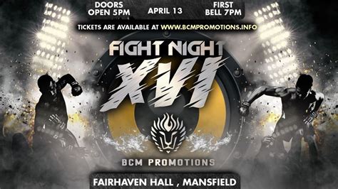 FIGHT NIGHT 16, Fairhaven Hall, Mansfield, 13 April 2024 | AllEvents.in