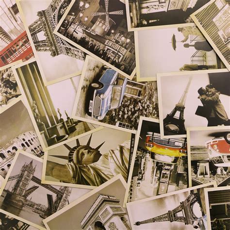 WFPLUS 64 Pcs 2 set Vintage Retro Old Tourist Spot Posters Travel ...