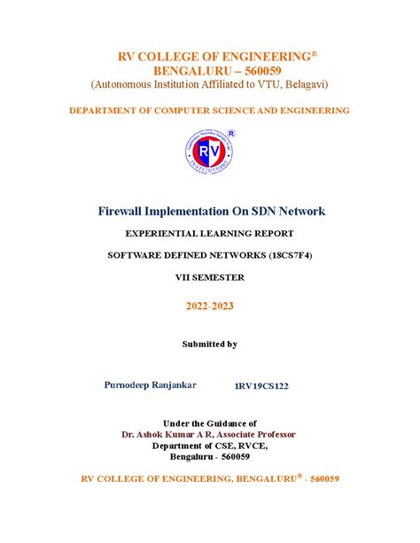 SDN Report.docx - Report - RV COLLEGE OF ENGINEERING® BENGALURU ...