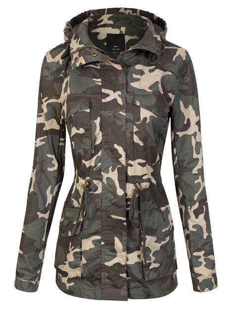MixMatchy - MixMatchy Women's Camouflage Hooded Military Safari Utility ...