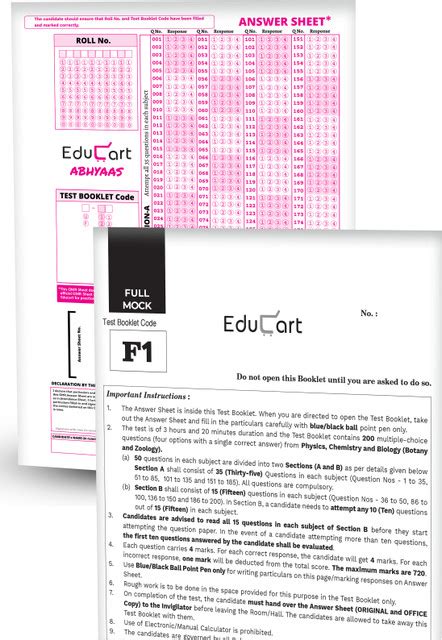 Educart Abhyaas 20 NEET UG Mock Papers 2026 - Full Syllabus & Unitwise ...