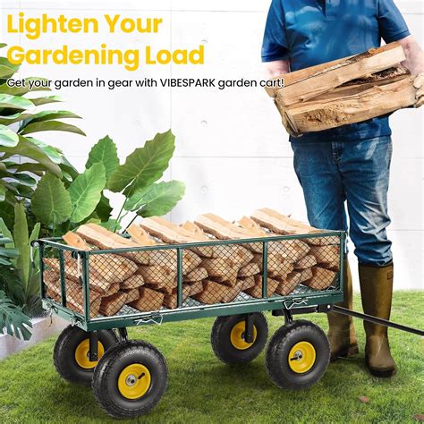 Homdox Steel Garden Cart 680 lbs Capacity Heavy Duty India | Ubuy