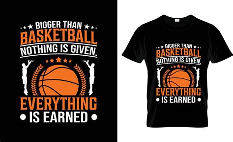 Basketball t-shirt design, Basketball t-shirt slogan and apparel design, Bigger than basketball ...