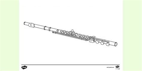 Flute Colouring Sheet