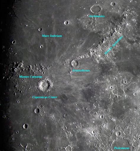 Lunar Craters Labeled How To Learn Your Way Around The Moon Many Times