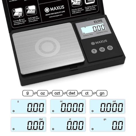 Precision Pocket Scale 200 Grams X 0.01 Grams, Maxus Elite Digital Gram ...