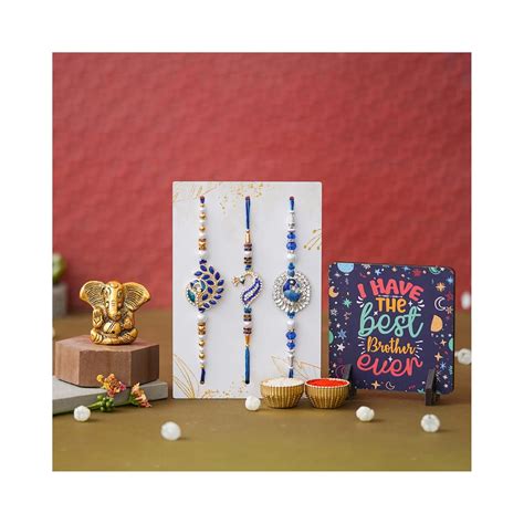 Buy Dreamica Rakhi Gift for Brother, Rakhi with Lord Ganesha Idol And ...