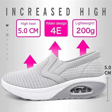 Women's Purple Slip-On Athletic Walking Shoes with Air Cushion Sole for ...