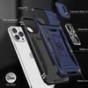 For iPhone 14 Pro Max 360 Ring Stand Shockproof Case W/ Slide Camera ...