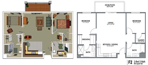 900 square foot open floor plan