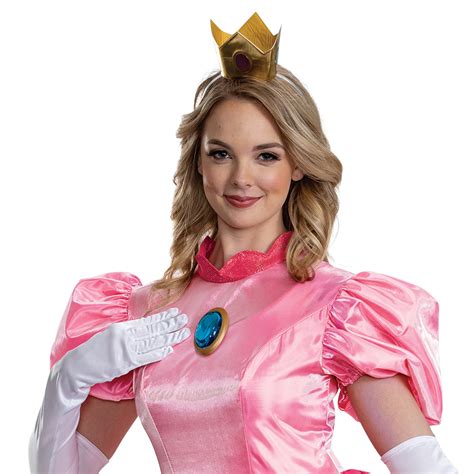 Super Mario Princess Peach Halloween Costume for Adults, Womens Size S ...