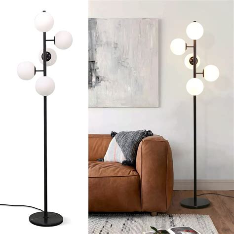KCO Lighting Contemporary LED Standing Light 5-Light Frosted White ...