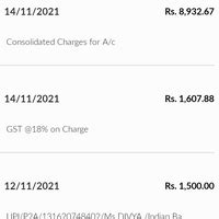 Axis Bank — Request for consolidated charges and GST charges