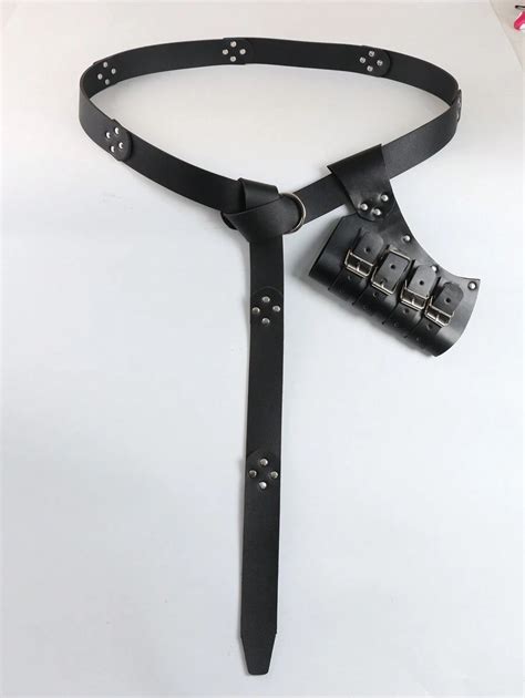 2pcs Medieval Celtic Rivet Joint Waist Belt And Viking Sword Scabbard ...