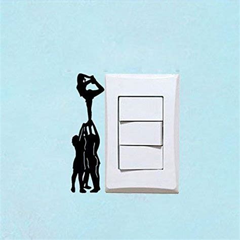 ISEE 360® Cheer Squad Vinyl Wall Sticker Light Switch Decal Home Decor ...