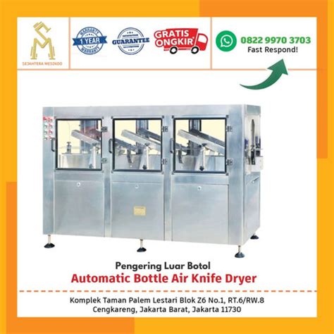 Jual Mesin Pengering Luar Botol Otomatis / Automatic Bottle Air Knife ...