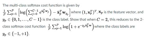 Image result for Basic Maths Behind Cost Function Using SoftMax Function