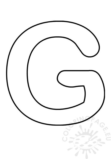 Free Bubble Letter G | Coloring Page