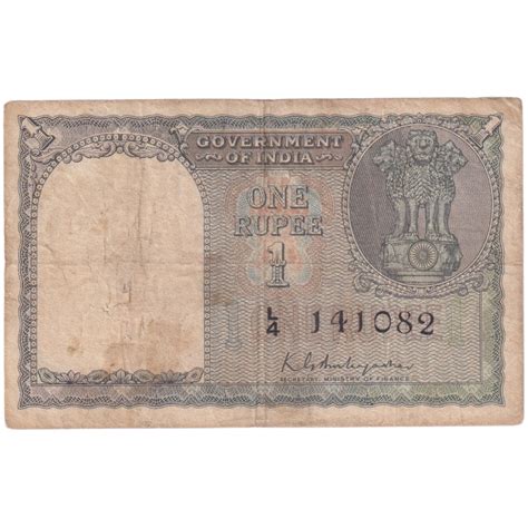 India 1950 1 Rupee G L4 141082 Banknote – SCOINS INDIA