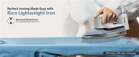 Buy Rico AI07 Light Weight Electric Dry Iron Press for Clothes 1000W ...