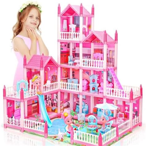 Buy Barbie Dreamhouse, Pool Party Doll House with 75+ Pieces and 3 ...