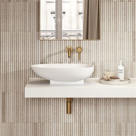 Fluted Natural Stone Bathroom Tiles at Liam Fincham blog