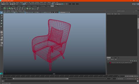 3D Curved Arm Accent Chair Gray model | 3D Molier International