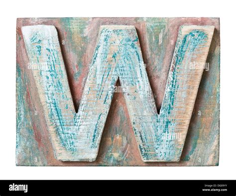 Wooden alphabet block, letter W Stock Photo - Alamy