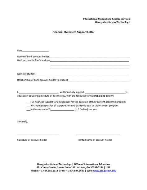 Free Printable Letter Of Support Templates [Grant, School, Immigration ...