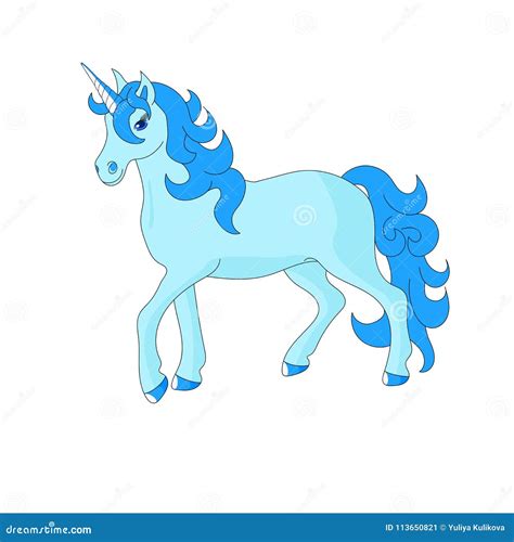Blue Unicorn Clipart